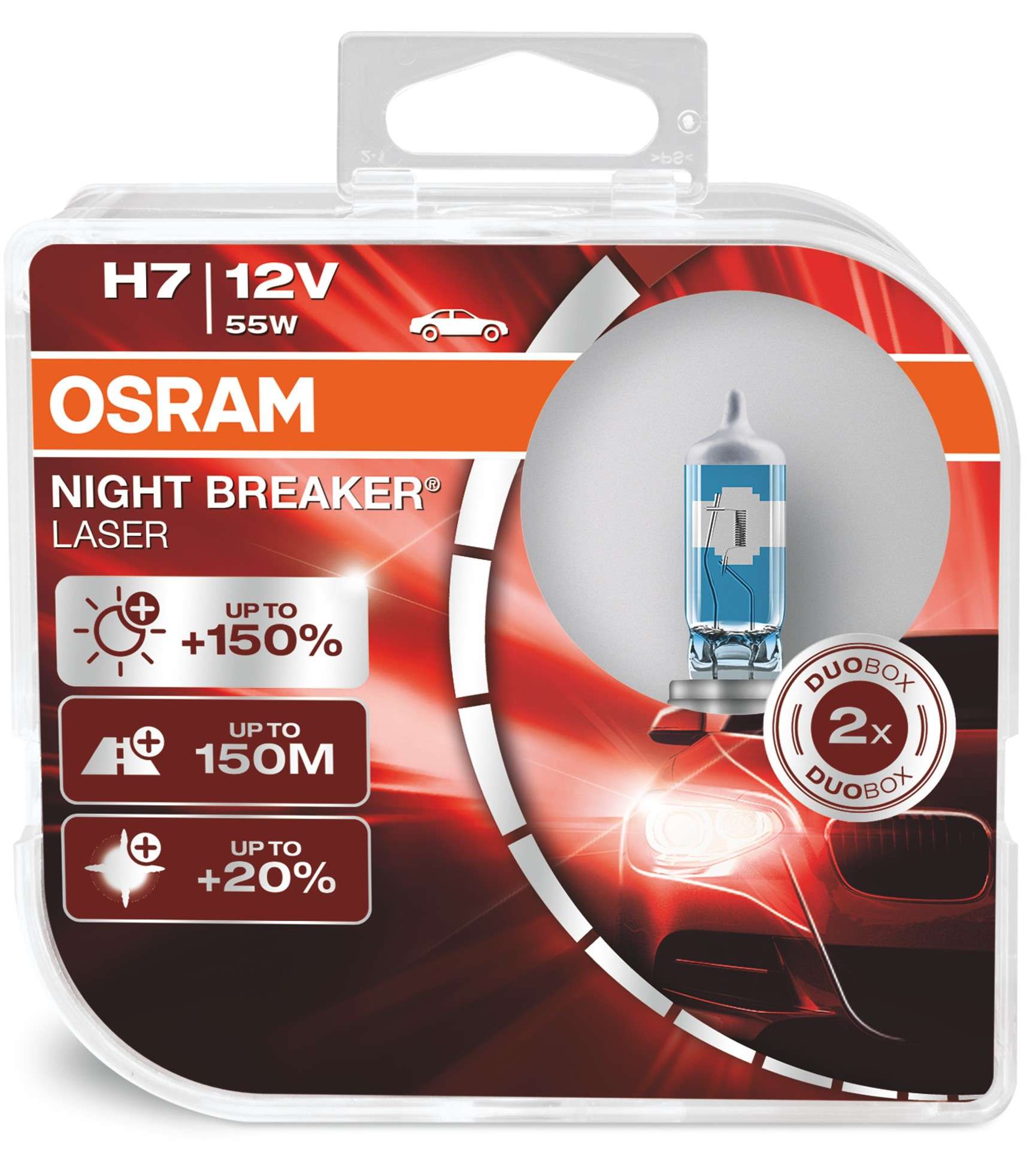 H7 55W NIGHT BREAKER® LASER +150 % 2-pack - LedXperten