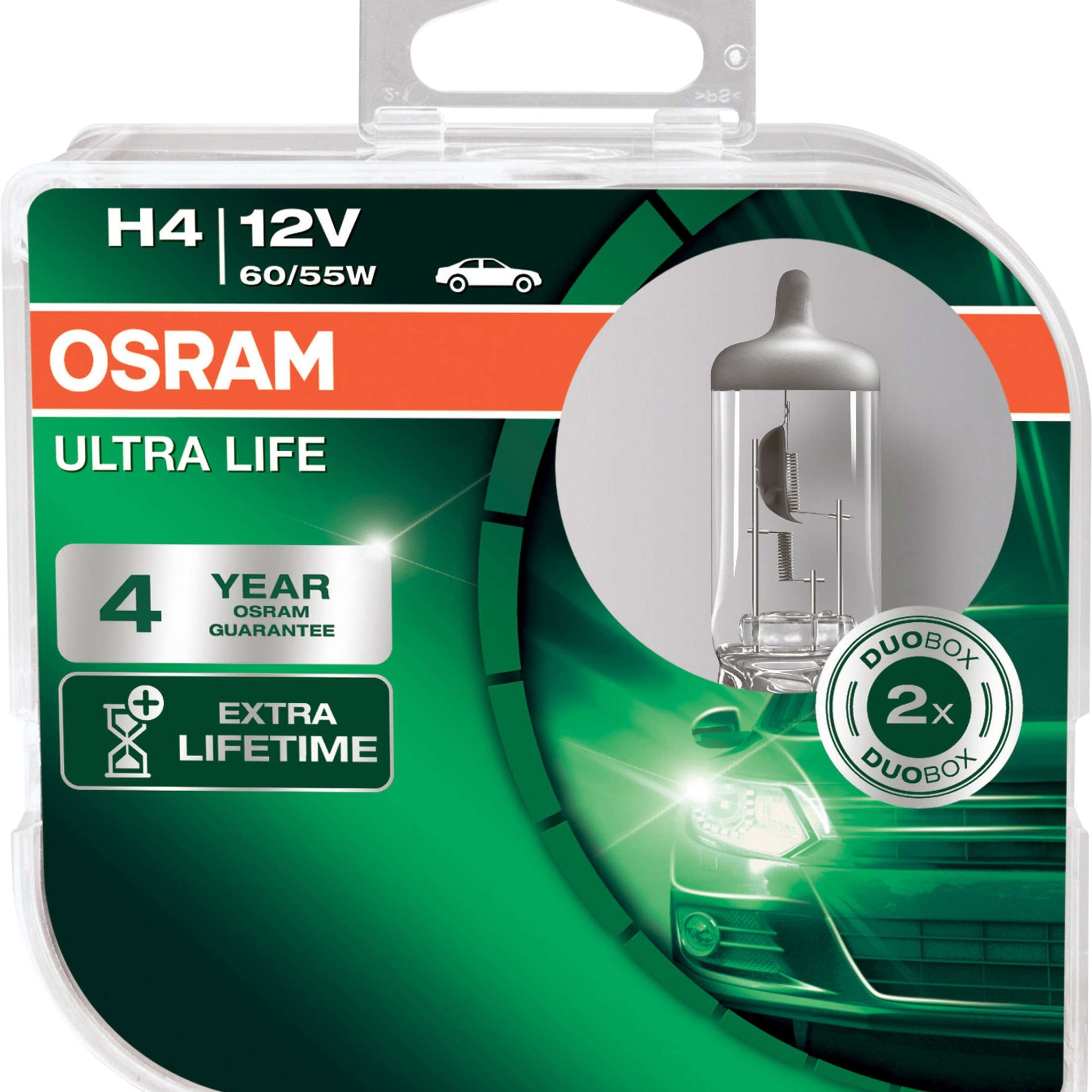 H4 12V 60/55W ULTRA LIFE 2-pack