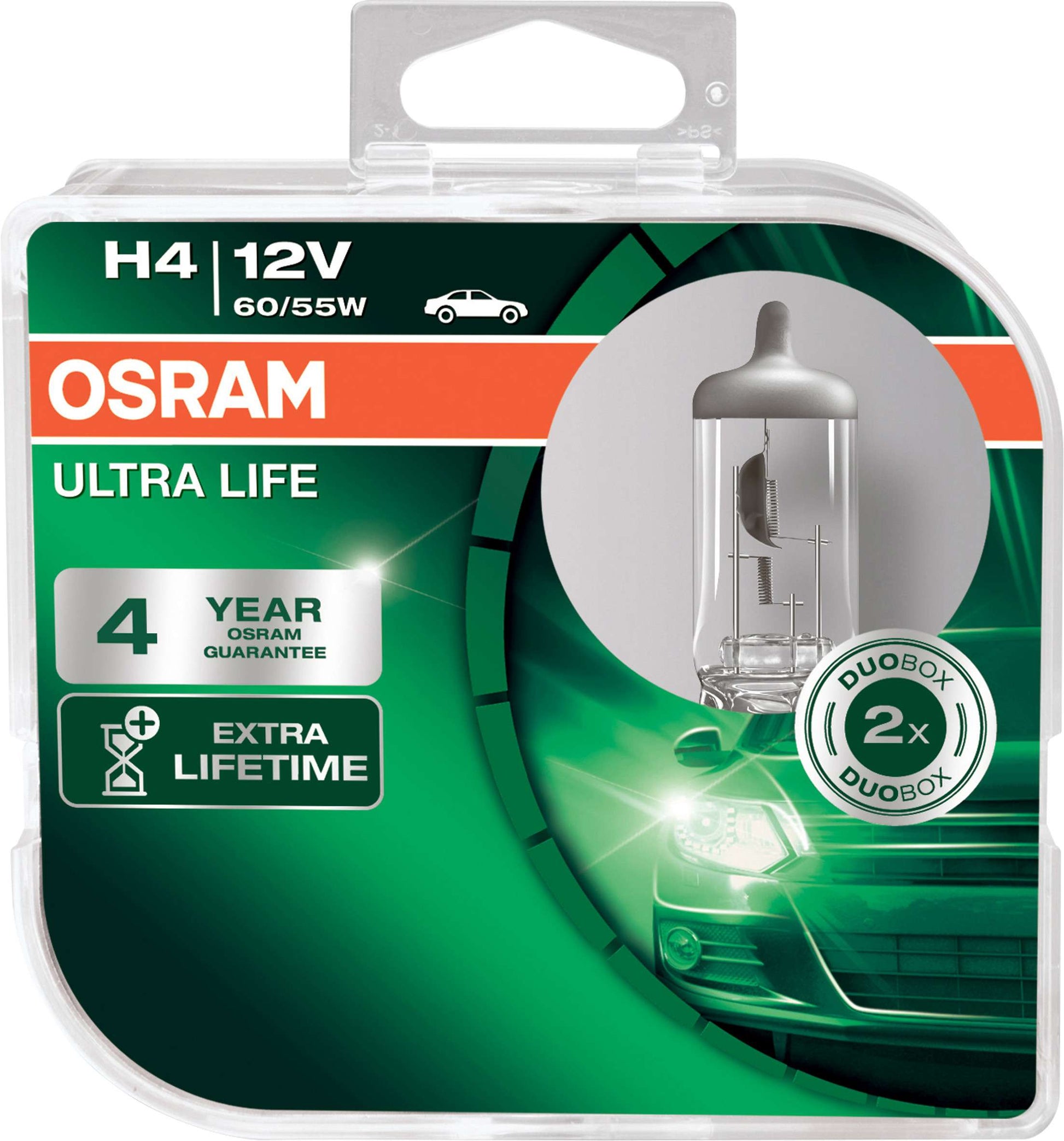 H4 12V 60/55W ULTRA LIFE 2-pack