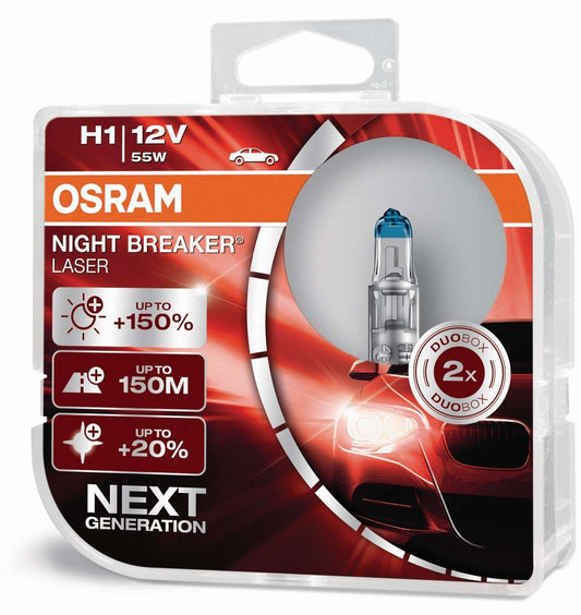 H1 55W night breaker laser +150 % 2-pack