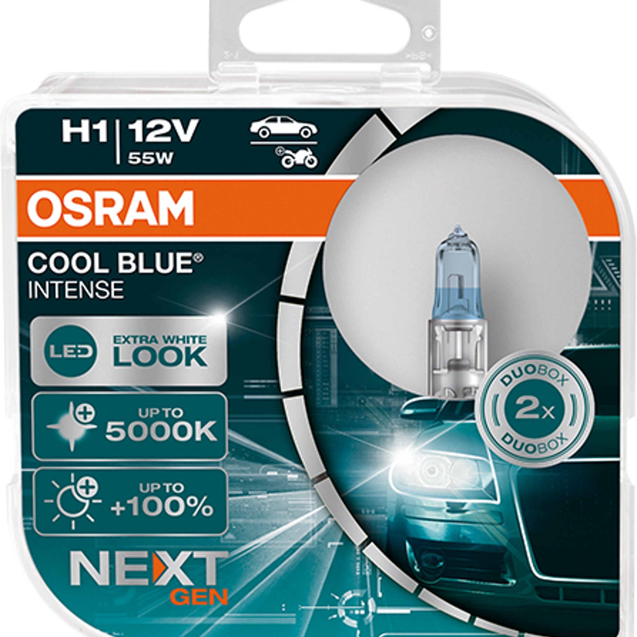 H1 12V 55W Cool Blue INTENSE NextGen 5000K