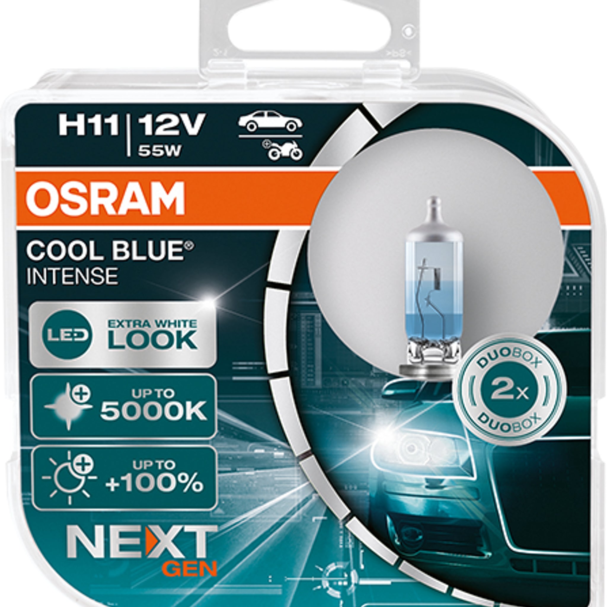 H11 12V 55W Cool Blue INTENSE NextGen 5000K