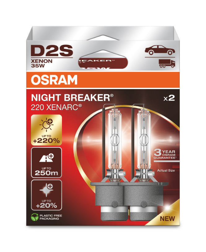 D2S Xenonlampor xenarc night breaker 220 2-pack